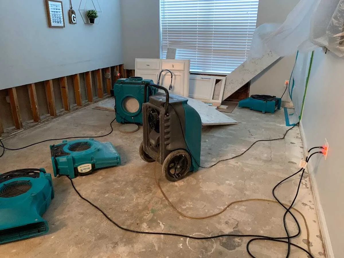 Dehumidifier in flood-cut room for Water Extraction & Removal in Oshkosh